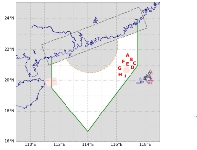 Letters (A-I) designate the drop areas on the map